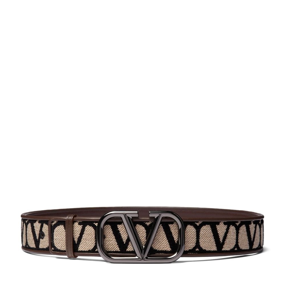 VALENTINO GARAVANI Toile Iconographie Belt - Logomania in its purest form. - Picture 1 of 5